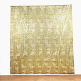 8ftx8ft Gold Geometric Diamond Glitz Sequin Curtain Panel with Satin Backing, Seamless