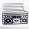 Silver Inflatable Boom Box Ice Beverage Cooler, 80's Themed Ice Box