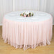 17FT Blush | Rose Gold Premium Pleated Lace Table Skirt