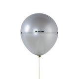 10 Pack Chrome Silver Biodegradable Latex Balloons 18inch Thick Eco Friendly Metallic Party