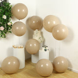 10 Pack Matte Pastel Taupe Biodegradable Balloons 18inch, Round Eco-friendly