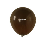 10 Pack Matte Pastel Cinnamon Brown Biodegradable Balloons 18inch, Round Eco-friendly