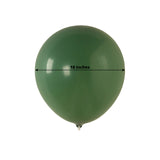 10 Pack Matte Pastel Dusty Sage Green Biodegradable Balloons 18inch, Round Eco-friendly