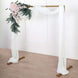 18ft | Ivory Wedding Arch Drapery Fabric Window Scarf Valance, Sheer Organza Linen