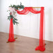 18ft | Red Wedding Arch Drapery Fabric Window Scarf Valance, Sheer Organza Linen