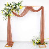 18ft Terracotta (Rust) Sheer Organza Wedding Arch Drapery Fabric