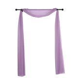 18ft | Violet Amethyst Wedding Arch Drapery Fabric Window Scarf Valance, Sheer Organza Linen