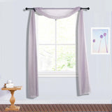 18ft | Violet Amethyst Wedding Arch Drapery Fabric Window Scarf Valance, Sheer Organza Linen