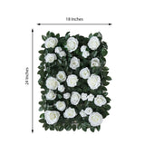 3 Sq ft. | Easy-Install White Silk Rose Flower Mat Wall Panel Backdrop