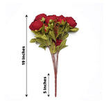 2 Pack | 19inch Burgundy Artificial Peony Flower Wedding Bouquets