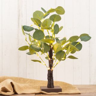 Captivating Warm White Lighted Artificial Eucalyptus Tree
