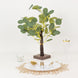 17inch Warm White Fairy Lighted Artificial Eucalyptus Tree, Battery Operated Tabletop Lighted Plant