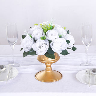 Elegant White Silk Rose Flower Balls for Stunning Centerpieces