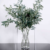 2 Bushes | 42inch Frosted Green Artificial Beech Leaf Branch, Faux Plant