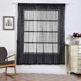 Pack of 2 | 52"x84” Black Sequin Curtains With Rod Pocket Window Treatment Panels - Clearance SALE