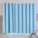 Blue/White Lattice Room Darkening Blackout Curtain Panels With Grommet, Designer Trellis Curtains