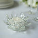 Clear 4.5inch Crystal Glass Lotus Flower Votive Candle Holders, Tealight Taper Candle Stands