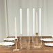 2 Pack Clear Candelabra Candle Holder Glass Shades With Open Ends, Pillar Hurricane Candle Shades