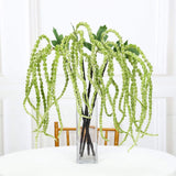 2 Pack | Green Artificial Amaranthus Flower Stem Spray & Ivy Leaves | 32inch