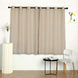 2 Pack | Handmade Beige Faux Linen Curtains 52x64inch Curtain Panels With Chrome Grommets