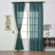 2 Pack | Handmade Blue Faux Linen Curtains 52inch x 108inch Curtain Panels With Chrome Grommets