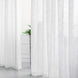 2 Pack | Handmade White Faux Linen Curtains 52x96inch Curtain Panels With Chrome Grommets