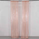 2 Pack Rose Gold Sequin Event Curtain Drapes with Rod Pockets, Seamless Backdrop Event