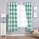 White/Mint Cabana Stripe Thermal Blackout Curtains With Chrome Grommet Window Treatment Panels