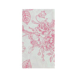 50 Pack White Pink 2-Ply Paper Party Napkins in French Toile Floral Pattern#whtbkgd