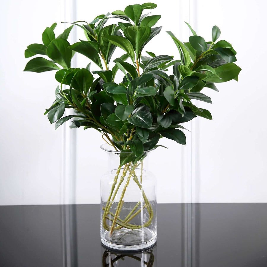 2 Stems | 26inch Green Artificial Lemon Leaf Branches Faux Greenery Plant