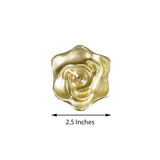 4 Pack | 2.5inches Gold Rose Flower Floating Candles, Wedding Vase Fillers