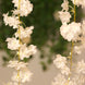 Artificial Cherry Blossom Garland LED String Lights, Warm White 20 LEDs Battery Operated Hanging 6ft