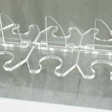 20 Pack | 3inch Clear Acrylic Glass Holder Hooks for Double Side Display on Champagne Rack Stand