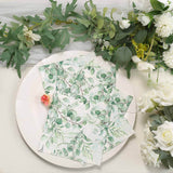 20 Pack | Green Foliage Eucalyptus Leaves Design Cocktail Napkins