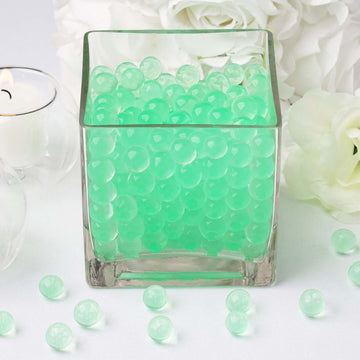 200-250 Pcs Water Gel Beads Vase Filler Apple Green - Small Nontoxic Jelly Balls for Floating Candles & Floral Displays