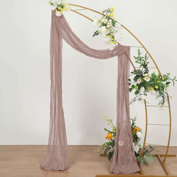 20ft Dusty Rose Gauze Cheesecloth Fabric Wedding Arch Drapery, Window Scarf Valance, Boho Decor