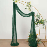 20ft Hunter Emerald Green Gauze Cheesecloth Fabric Wedding Arch Drapery, Window Scarf Valance