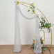 20ft Silver Gauze Cheesecloth Fabric Wedding Arch Drapery, Window Scarf Valance, Boho Decor