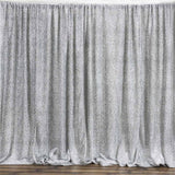 20ftx10ft Silver Metallic Shimmer Tinsel Event Background Drapery Panel, Photo Backdrop Curtain