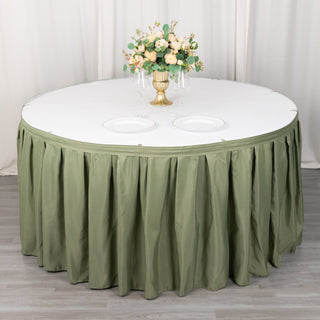 Elevate Your Event Decor with the Dusty Sage Green Table Skirt