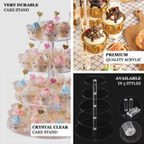 6-Tier Clear Round Acrylic Cupcake Tower Stand, Heavy Duty Cake Stand Dessert Display Film Sheet