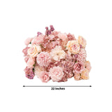 22-Inch Dusty Rose Silk Flower Grand Centerpiece – Pre-Arranged Artificial Rose, Hydrangea