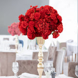 22-Inch Red Silk Flower Grand Centerpiece – Pre-Arranged Artificial Rose, Hydrangea
