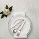 24 Pack | 7inch Hammered Design Rose Gold Heavy Duty Plastic Silverware Set