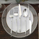 24 Pack | Silver European Style Plastic Silverware Set with Roman Column Handle, Disposable