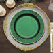 25 Pack | 10inch Hunter Emerald Green Sunray Gold Rimmed Serving Dinner Paper Plates