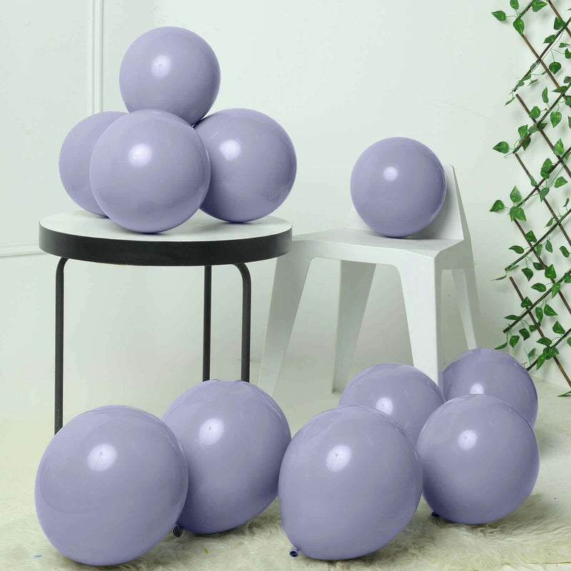 Matte lavender balloons in assorted sizes