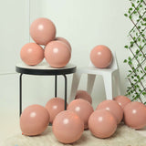 25 Pack | 10inch Matte Dusty Rose Double Stuffed Prepacked Latex Balloons