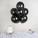 25 Pack | 12inches Shiny Pearl Black Latex Helium, Air or Water Balloons