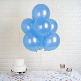 25 Pack | 12inches Shiny Pearl Blue Latex Helium, Air or Water Balloons